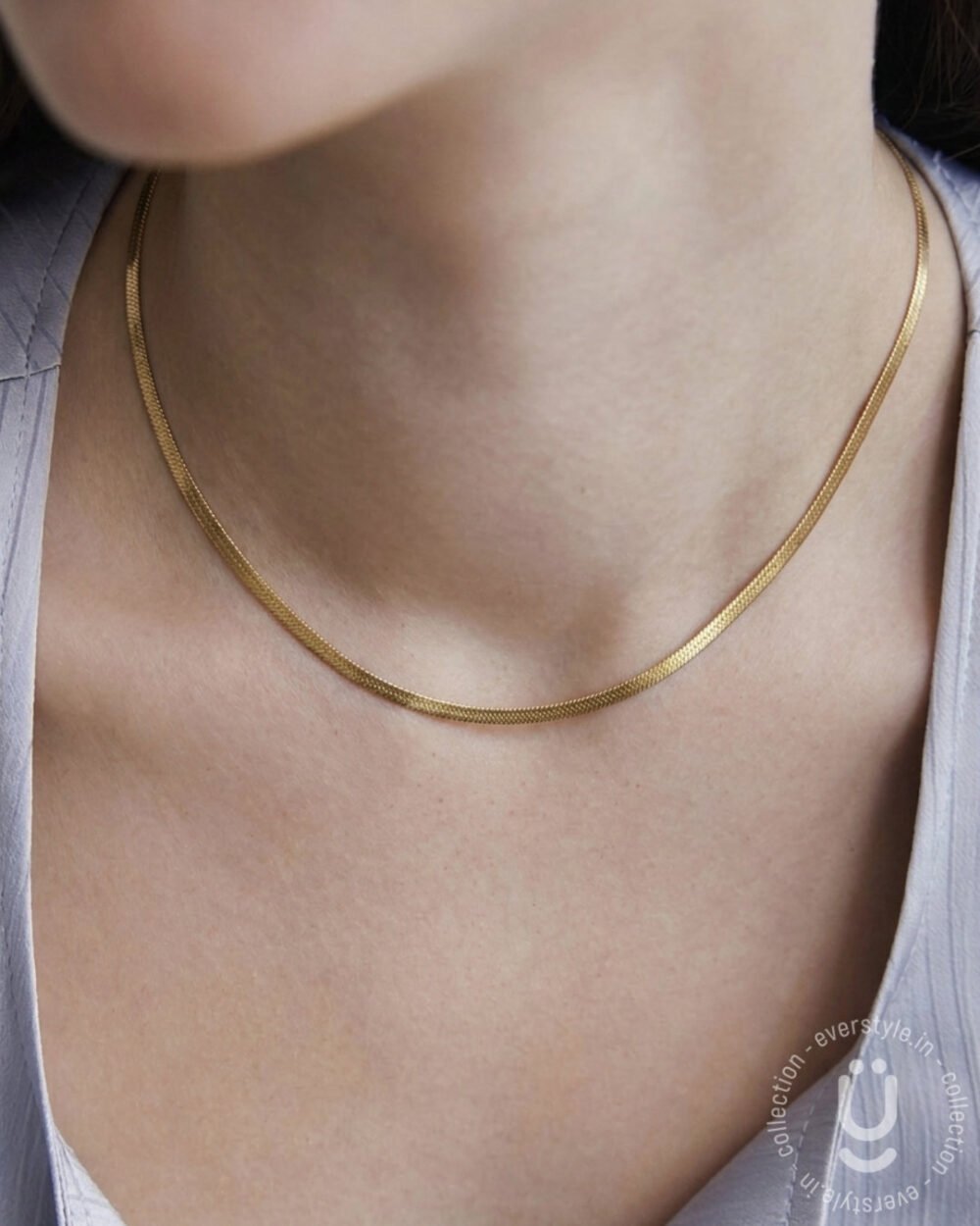 Anti-Tarnish Gold  Thin Snake Necklace