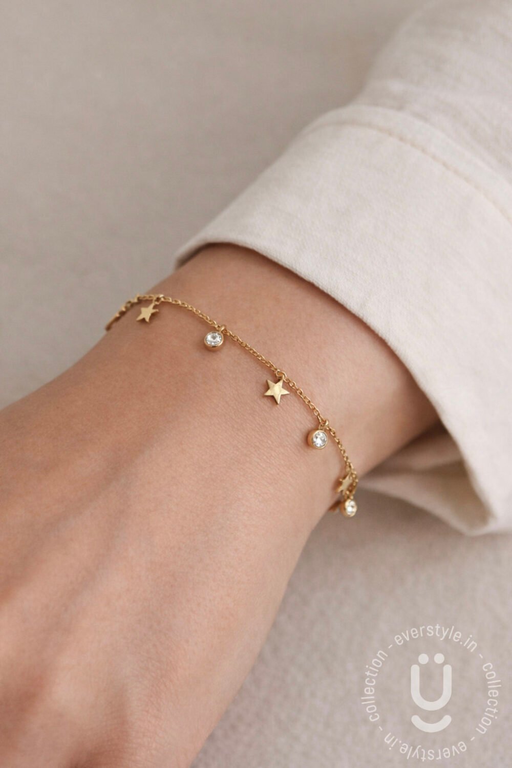 Anti-Tarnish Gold Star Adjustable Bracelet