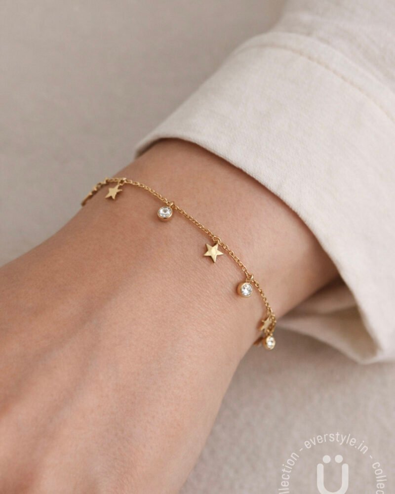 Anti-Tarnish Gold Star Adjustable Bracelet