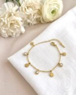Anti-Tarnish Gold Clover Adjustable Bracelet