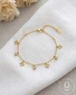 Anti-Tarnish Gold Charms Adjustable Bracelet