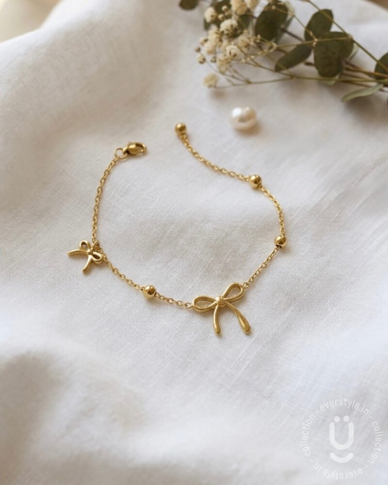 Anti-Tarnish Bow Adjustable Bracelet