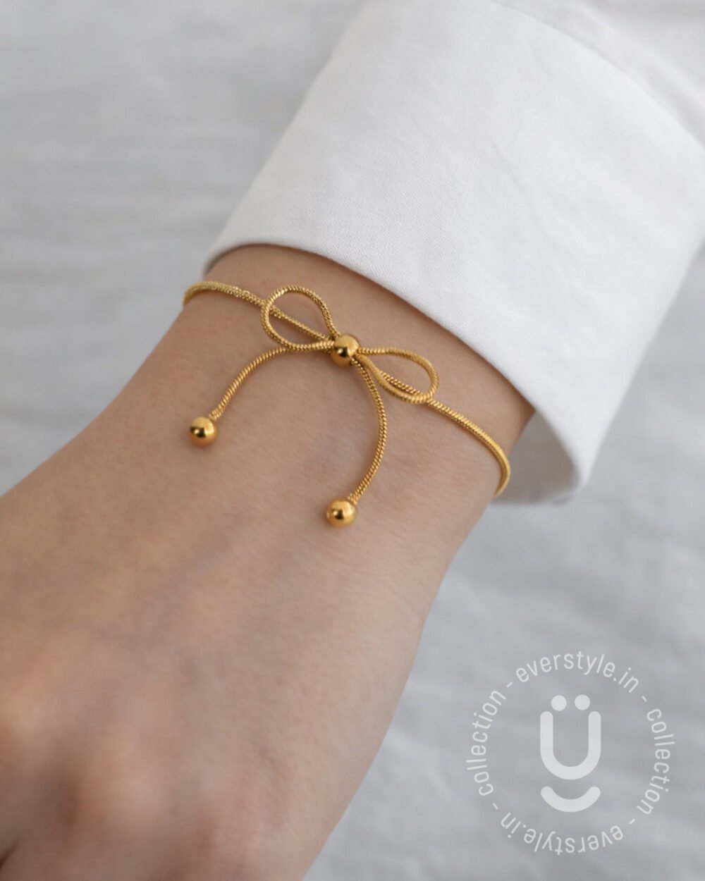 Anti-Tarnish Bow Adjustable Bracelet