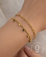 Anti-Tarnish Double Layered Adjustable Bracelet