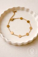 Anti-Tarnish Rose Gold Round Adjustable Bracelet