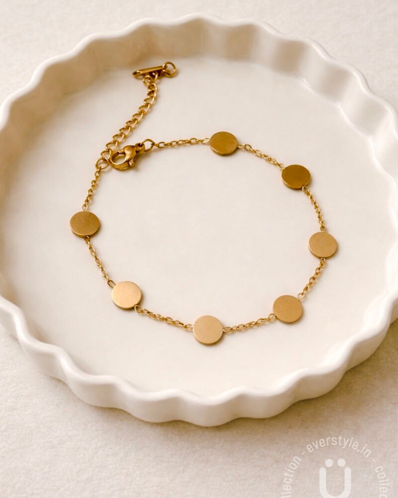 Anti-Tarnish Rose Gold Round Adjustable Bracelet