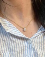 Anti-Tarnish Gold Invisible Drop Stone Necklace
