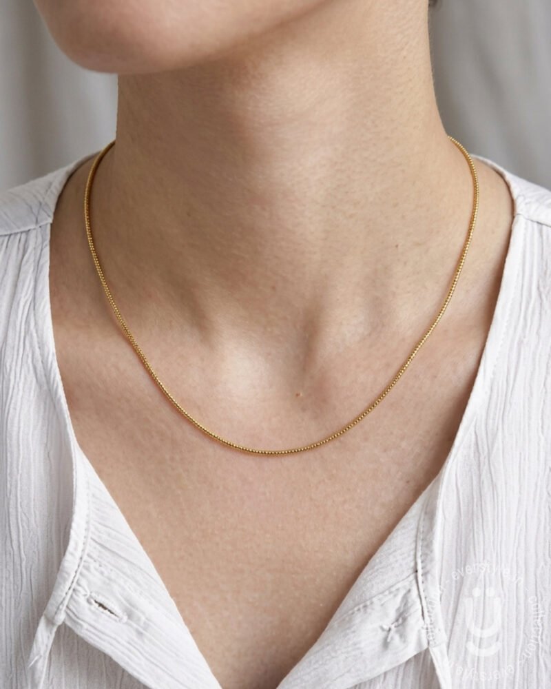 Anti-Tarnish Gold Snake Necklace
