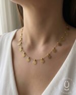 Anti-Tarnish Gold Flower Charms Necklace