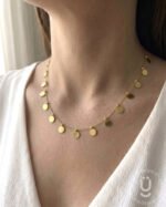 Anti-Tarnish Gold Circle Charms Necklace