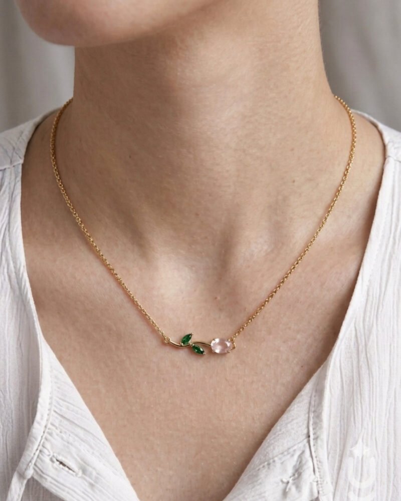 Anti-Tarnish Gold Tulip Necklace